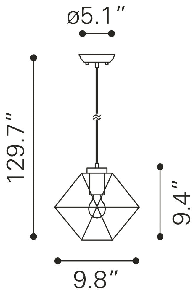 Pendant Ceiling Light Fixture, Glass, Steel Metal, Gold, Clear, Lounge Cafe