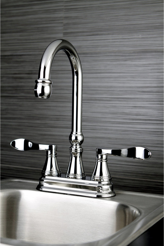 Kingston Brass 4" Centerset Bar Faucet, Polished Chrome