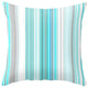 Turquoise Lines Pattern Pillow Cover, 18"x18"