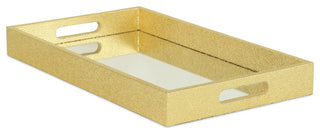 Labai Faux Shagreen, Mirrored Tray, Gold