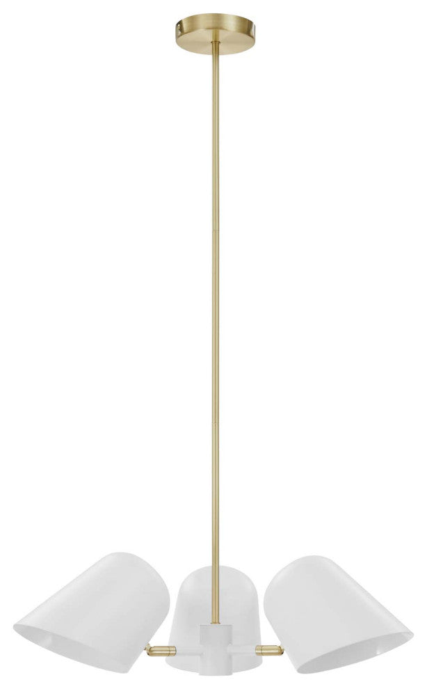 Pendant Ceiling Light Fixture, White, Metal, Modern Cafe Bistro Hospitality