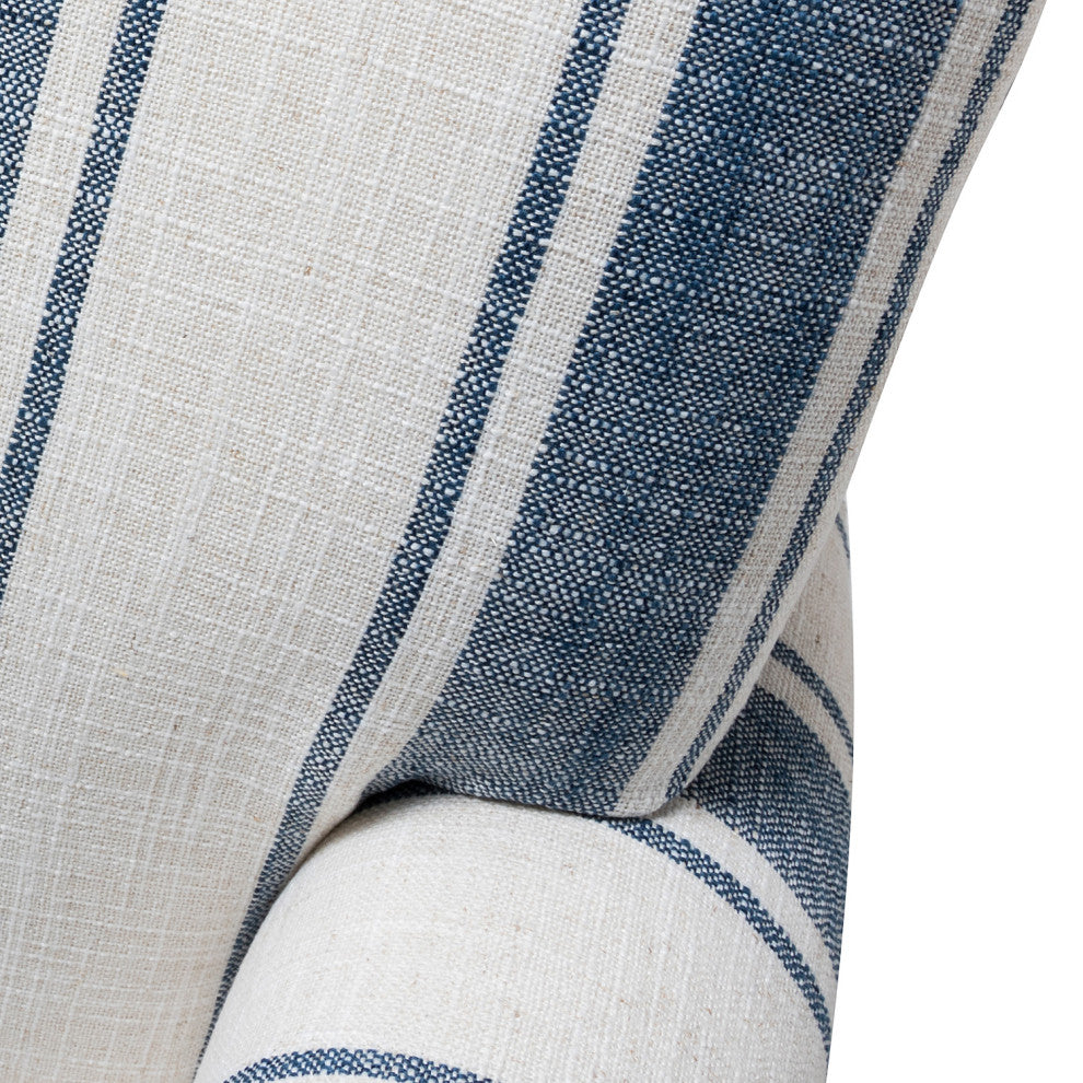 Stripe Armchair Set of 2, Navy