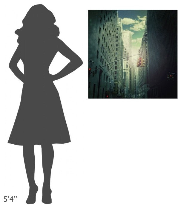 "Downtown" Stretched Canvas Giclee by Ambra, 30x30"