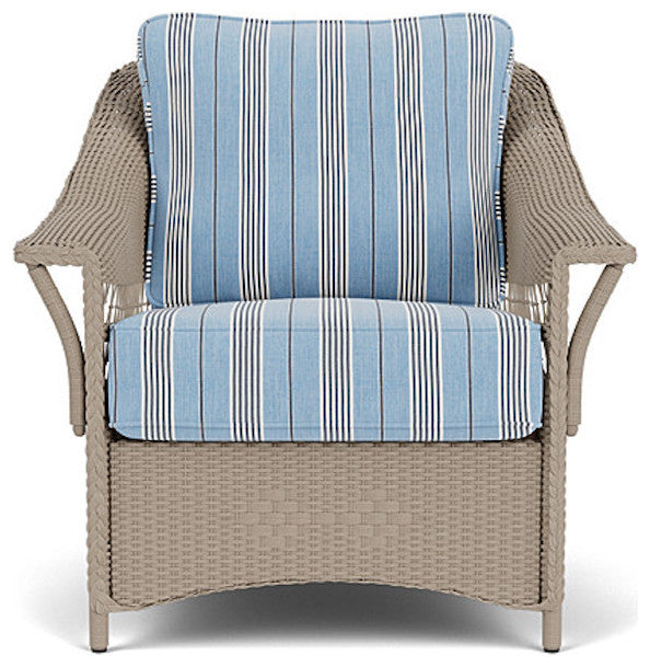 Lloyd Flanders Nantucket Lounge Chair, French Beige, Hansen Sky