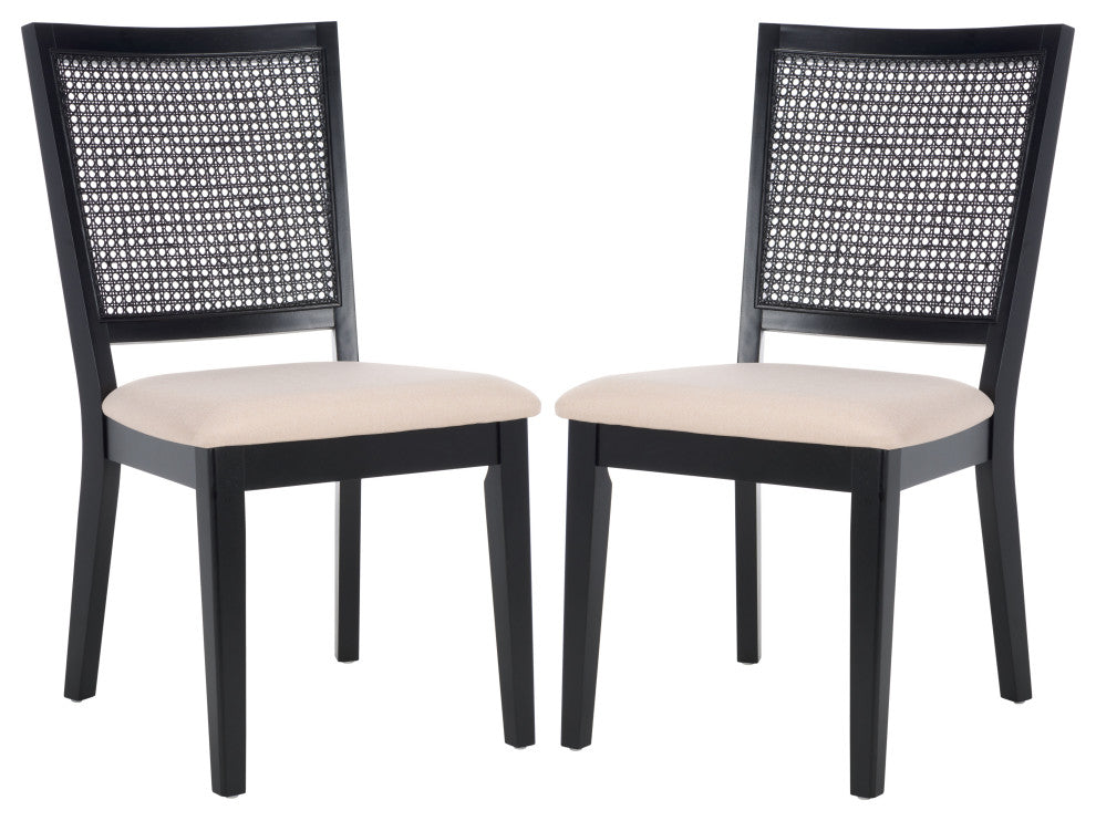 Safavieh Margo Dining Chair, Set of 2, Black/Beige, Black/Beige