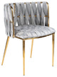 5-Piece Gigi Marble Top Dining Set, Gray Chairs