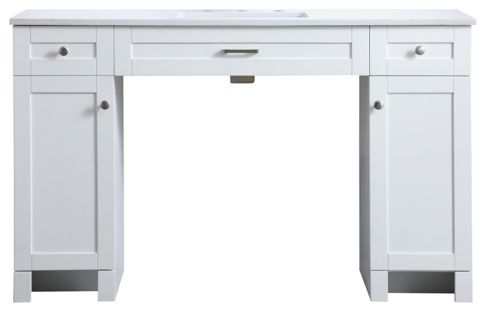 54" ADA Compliant Bathroom Vanity, White