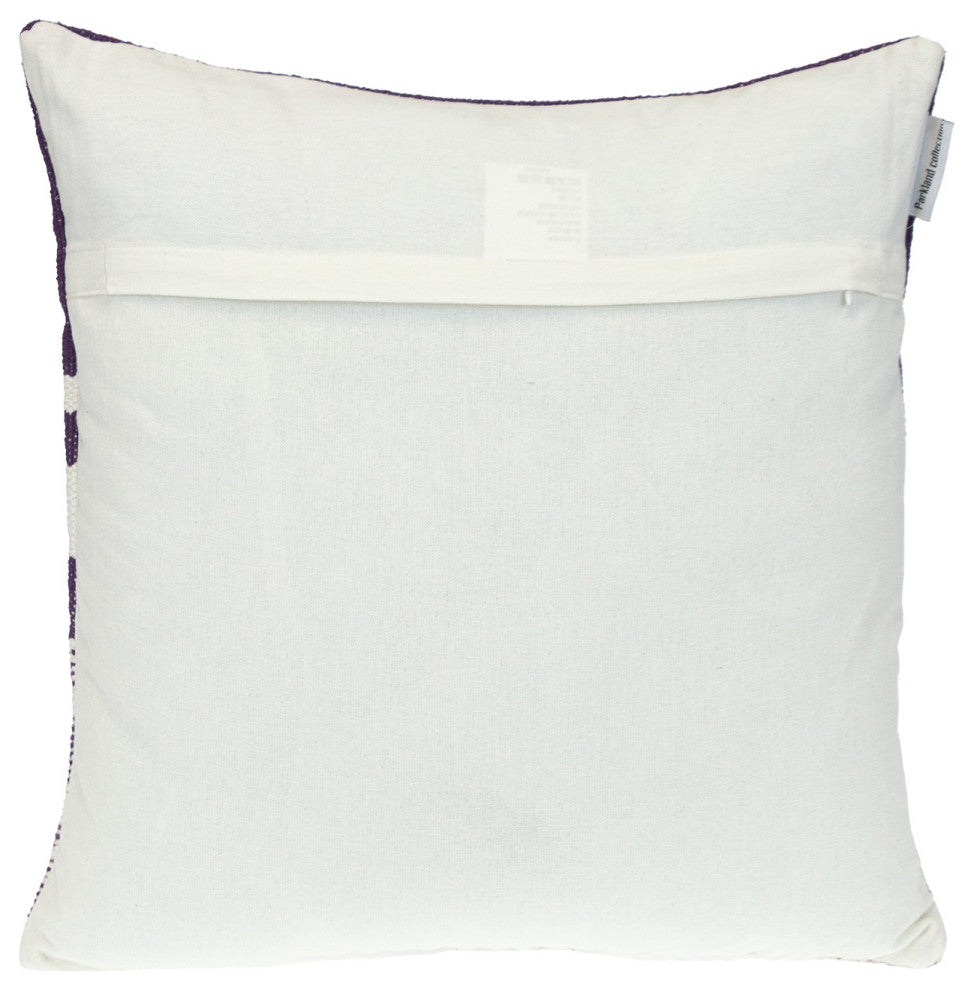 Parkland Collection Transitional Striped Purple Square 18" x 18" Pillow