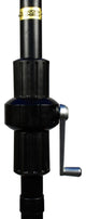 9' Stone Black Collar Tilt Crank Lift Aluminum Umbrella, Sunbrella, Tuscan
