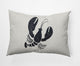 14x20" Lobster Nautical Decorative Indoor Pillow, Shark Blue