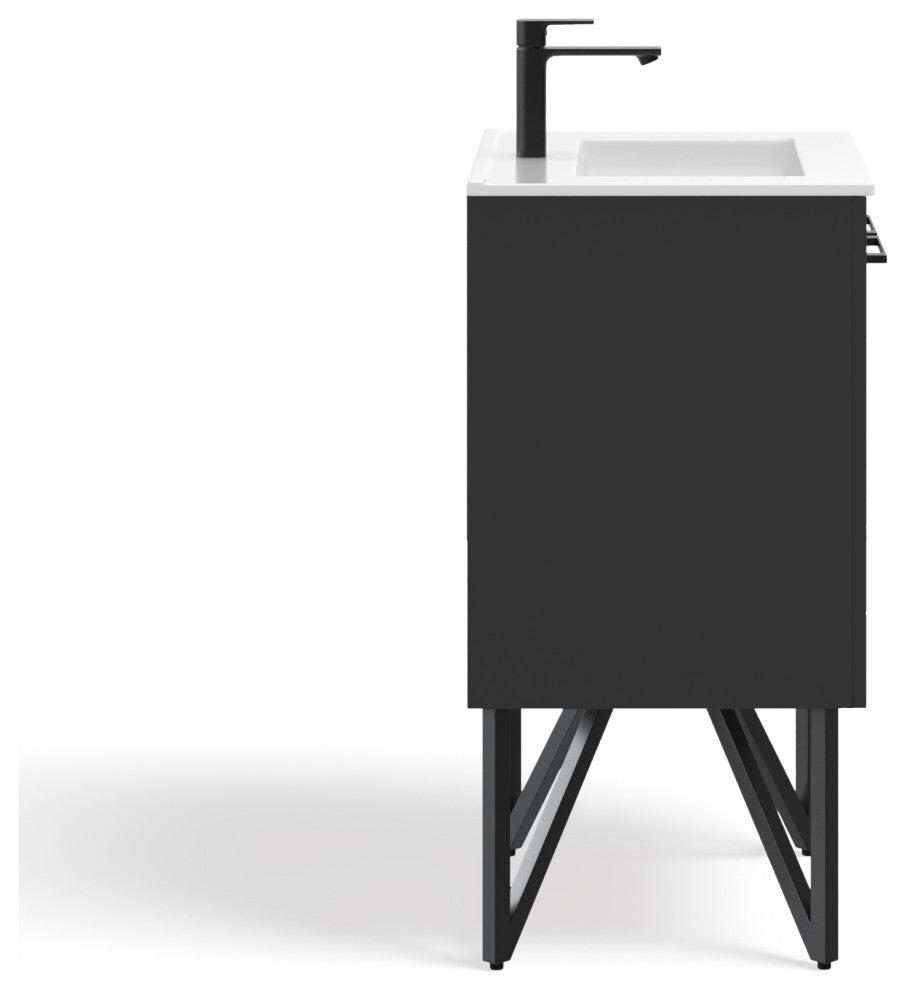 The Forma Bathroom Vanity, Black, 24