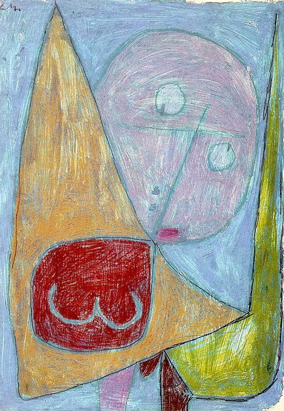 Paul Klee Angel Still Feminine, 18"x27" Wall Decal