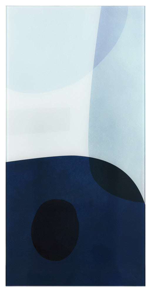 "Gold Monde II A" Frameless Reverse Printed Tempered Art Glass Wall Art