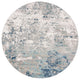 Safavieh Brentwood Bnt822F Moroccan Rug, Light Grey/Blue, 6'7"x6'7" Round