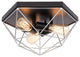 Woodbridge Lighting Lanning Flush Mount, Chrome/Black