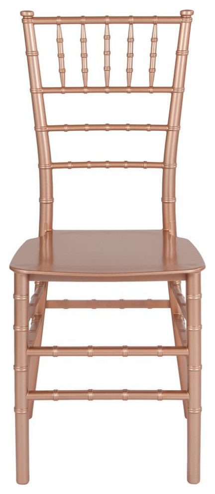 Hercules Series Rose Gold Resin Stacking Chiavari Chair