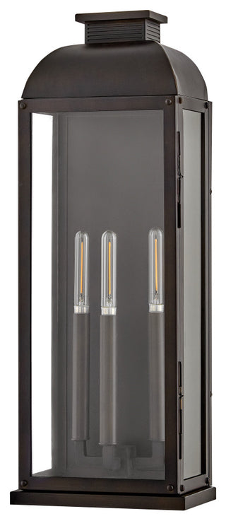 Hinkley Tiverton Large Wall Mount Lantern, Dark Oxidized Brass