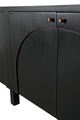 NOIR Furniture Weston Sideboard, Hand Rubbed Black With Light Brown Trim GCO