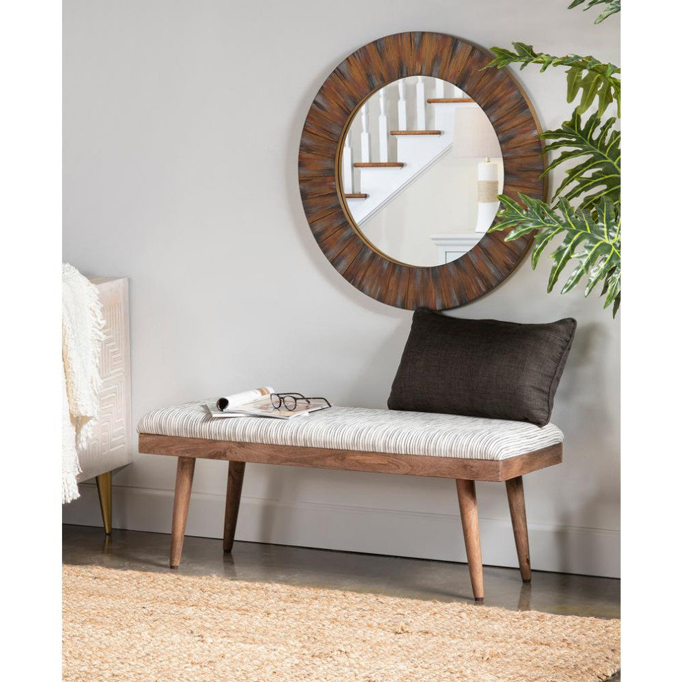 Adacia Black And White Stripe Bench