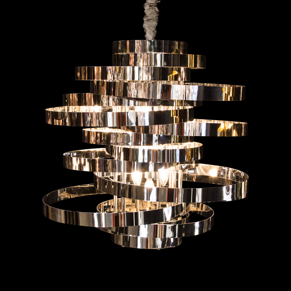Hemispheres 8-Light Chandelier - Silver