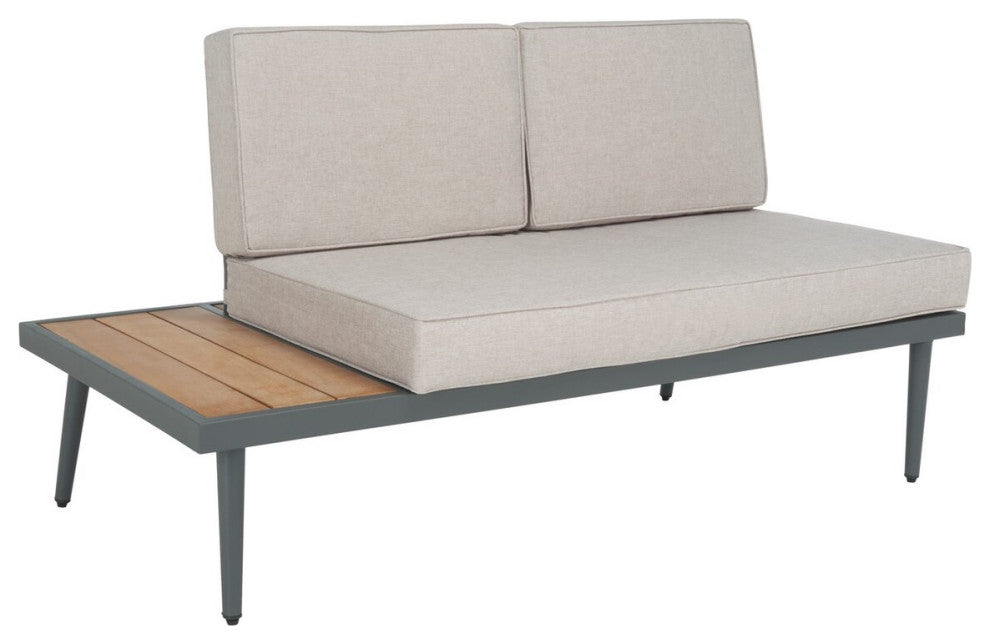 Safavieh Guthrie Corner Living Set, Natural / Light Grey