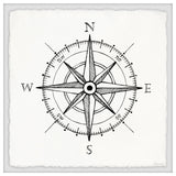 "Navigation Compass" Framed Painting Print, 12x12