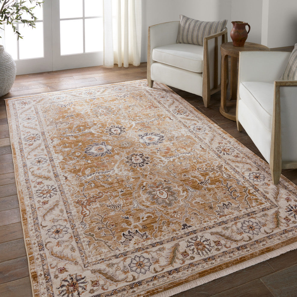 Vibe Romano Medallion Brown/Cream Area Rug 5'X8'