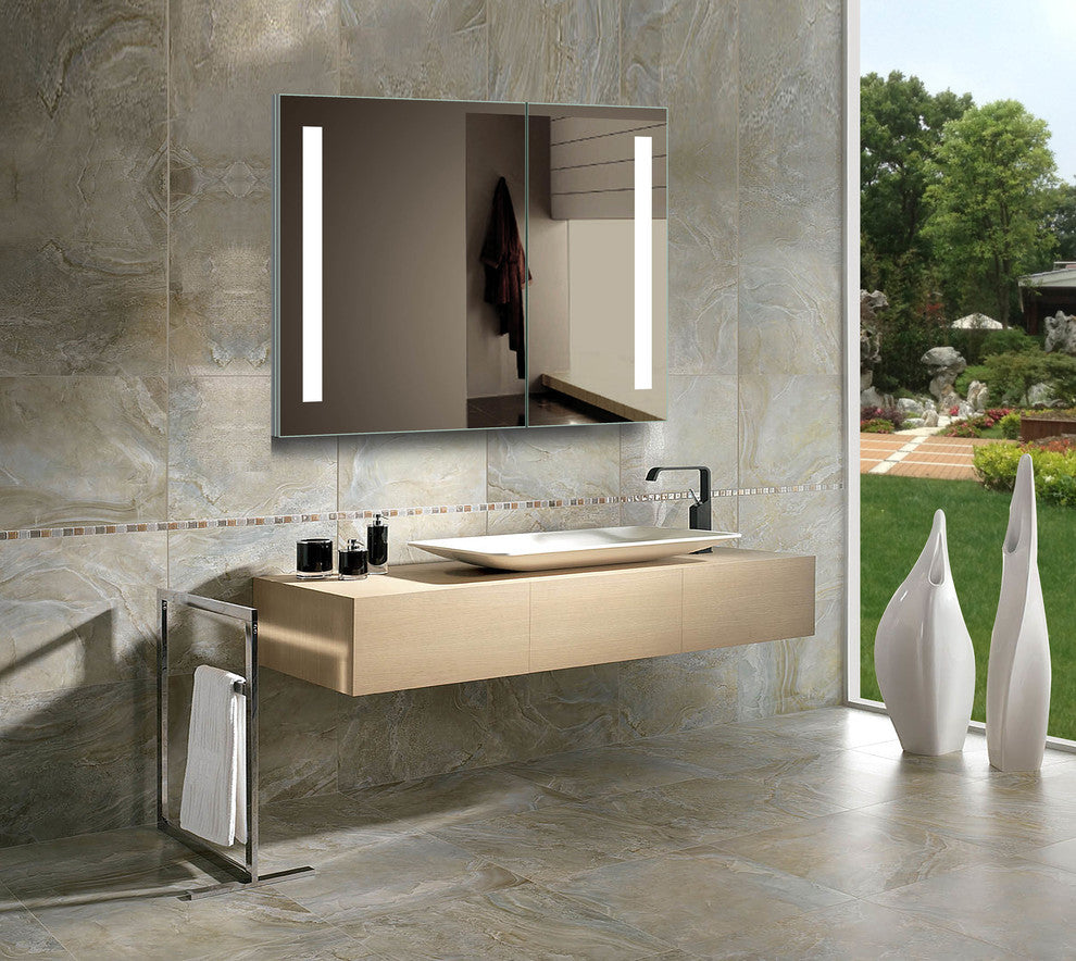 Royale 32"x28" Frameless Recessed LED Mirror Medicine Cabinet