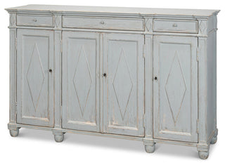 Diamond Wall Sideboard Blue Gray With Drawers