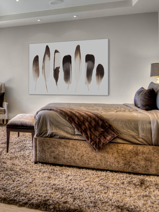 "Dark Feathers in the Light" Painting Print on Canvas