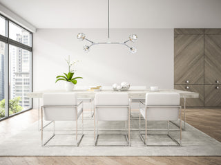 4 Light Pendant, Chrome