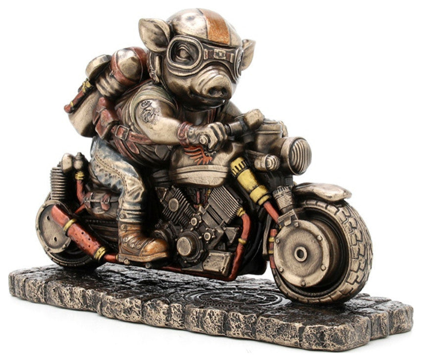 Steampunk Speed Bacon - Figurine Statue Sculpture Art by Veronese Design