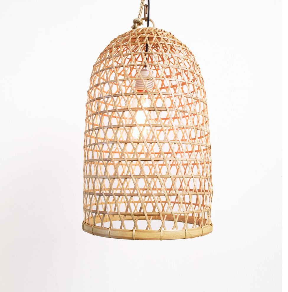 Bamboo Fish Basket Lantern Small