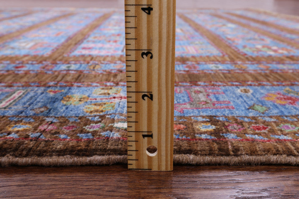 5' 0" X 6' 5" Tribal Persian Gabbeh Hand Knotted Rug Q7400