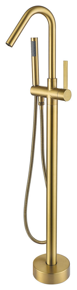 Givingtree Single Handle Floor Mounted Contemporary Tub Faucet,Gold
