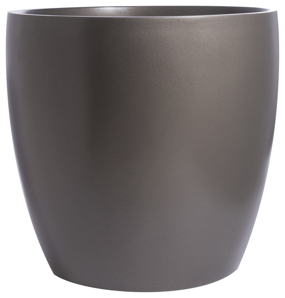 Napa Round Cylinder Planter, Gray, 18"x17.75"