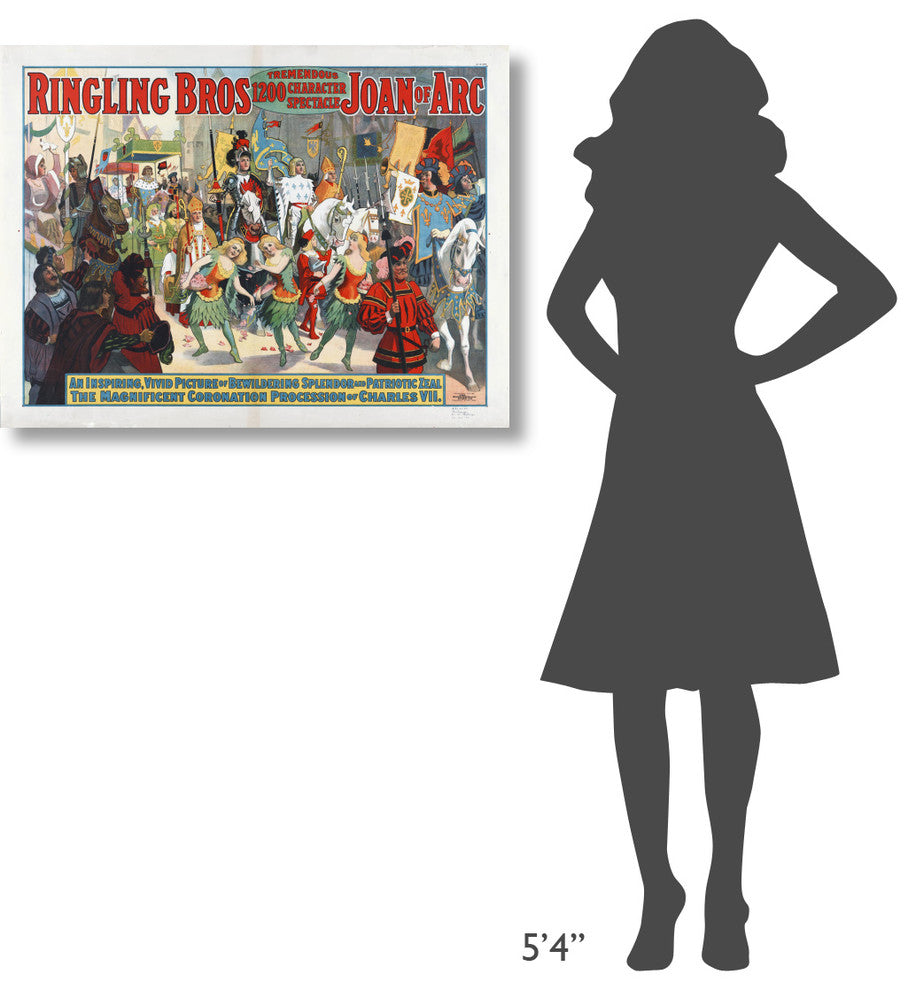 Ringling Bros, Tremendous 1200 Character Spectacle Joan Of Arc, 36x27