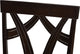 Sylvia Modern Gray Fabric and Dark Brown Finished Dining Chair, Set of 2