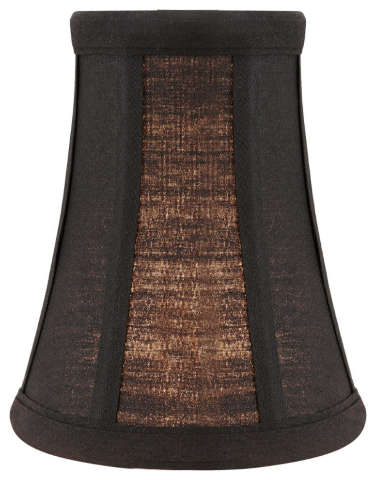 30244-6 Small Bell  Chandelier Clip On Lamp Shade Black 2 1/2"x4"x5"