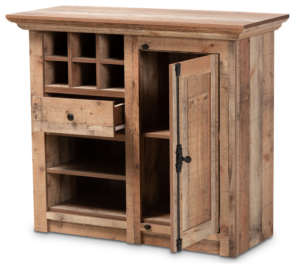 Ladera Modern Farmhouse Oak Effect Dining Room Sideboard Buffet