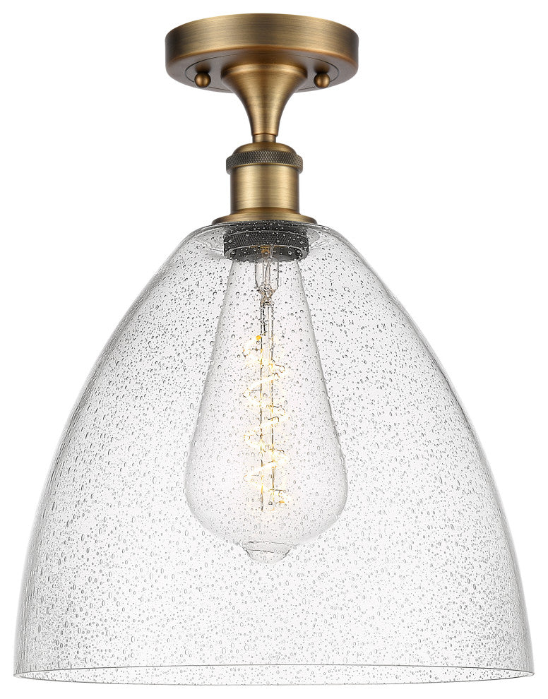 Innovations 516-1C-BB-GBD-124-LED 1 Light Semi-Flush Mount, Brushed Brass
