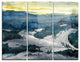 "Dark Mountains Watercolor" Metal Wall Art, 3 Panels, 36"x28"