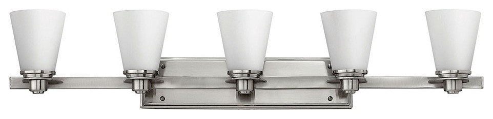 Hinkley Avon Extra Large Five Light Vanity, Brushed Nickel