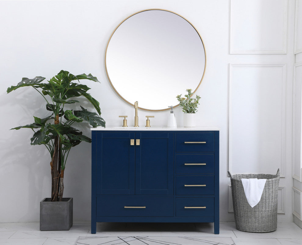 Isabel Blue 42" Single Sink Bathroom Vanity