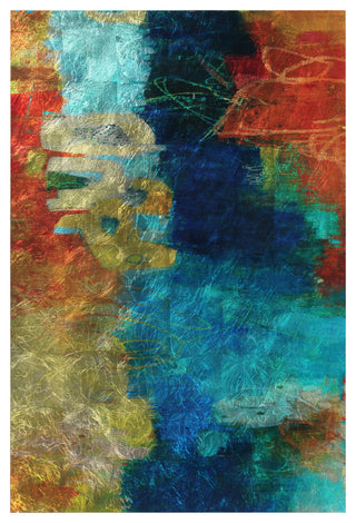 "Elysium V" Abstract Wall Art Reverse Printed Tempered Glass With Silver Leaf