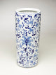 18" Blue and White Umbrella Stand