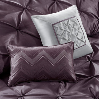Madison Park Essentials Joella 24 Piece Room, a Bag, Plum