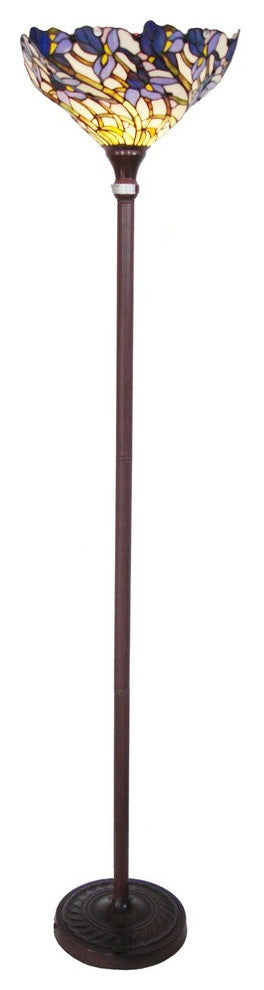 Chloe-Lighting 1-Light Iris Torchiere Floor Lamp