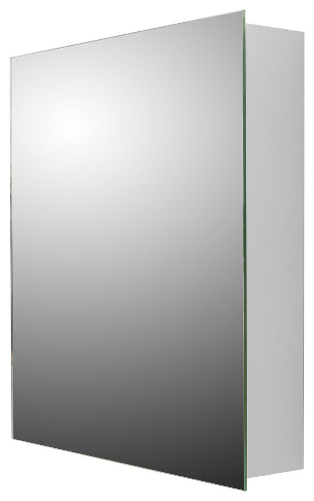 Euroline Medicine Cabinet, 16"x26", Polished Edge, Surface Mounted