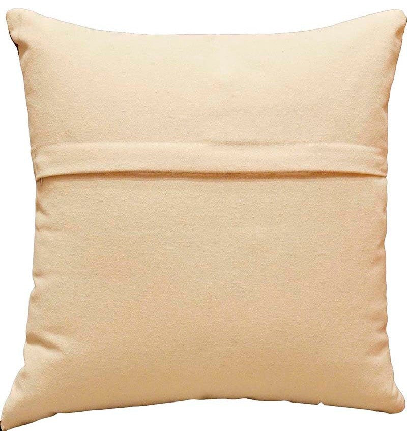 Decorative Musical Accent Pillow Cover Hand Embroidered Wool 18x18"